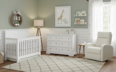 Parker crib set with Khloe Glider chair